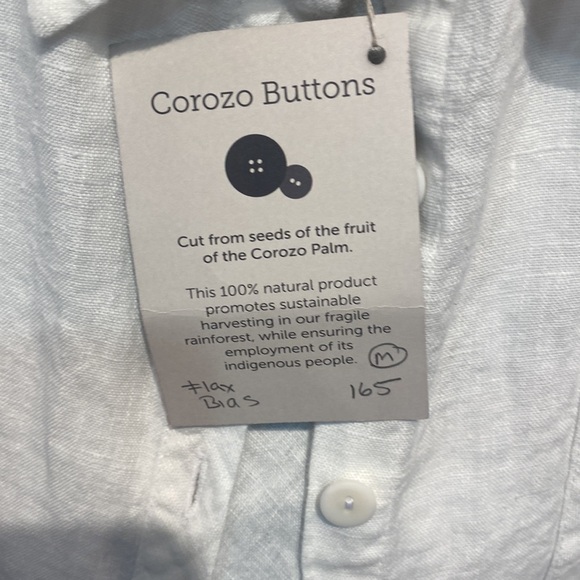 Flax… white linen shirt.. NWTS 🌺 - Picture 4 of 6